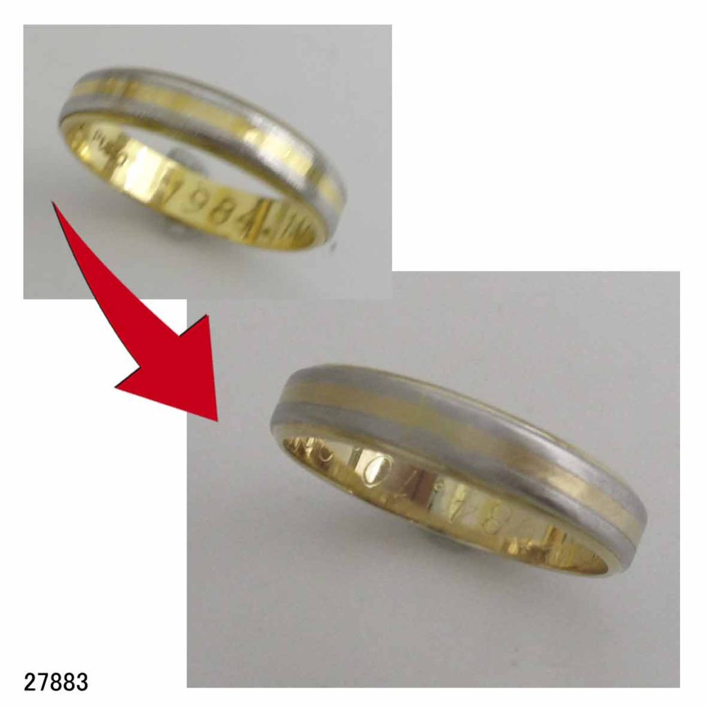 27883K18Pt結婚指輪サイズ直し
