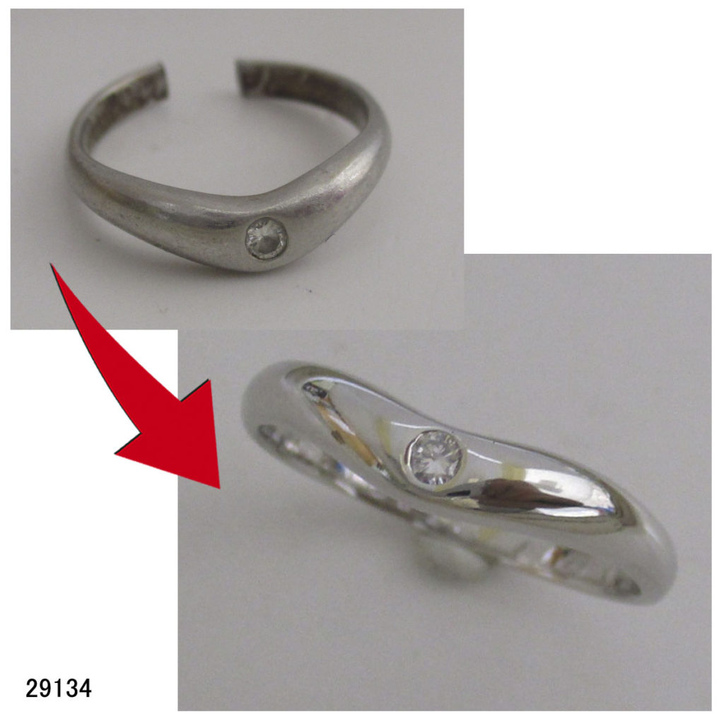 29134Pt1000結婚指輪切断修理サイズ直し