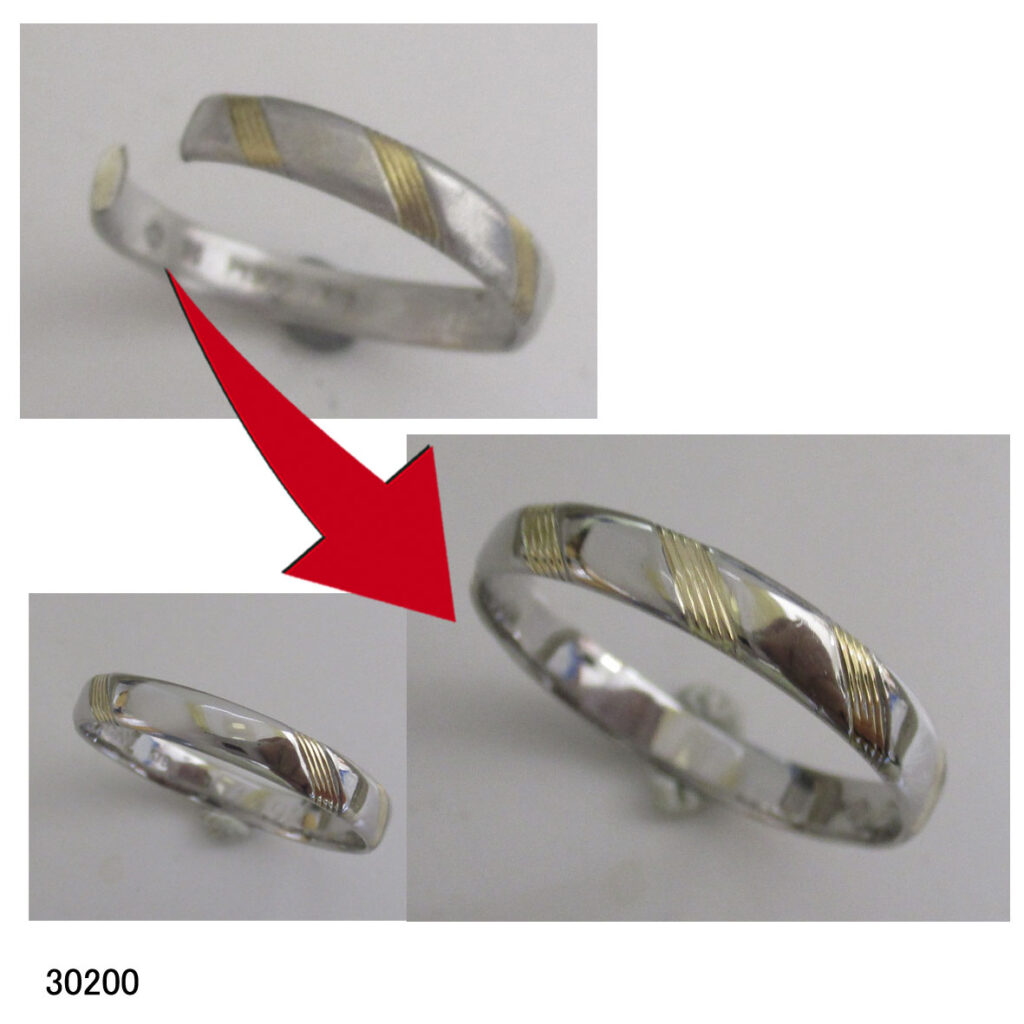 30200PtK18結婚指輪切断修理サイズ直し